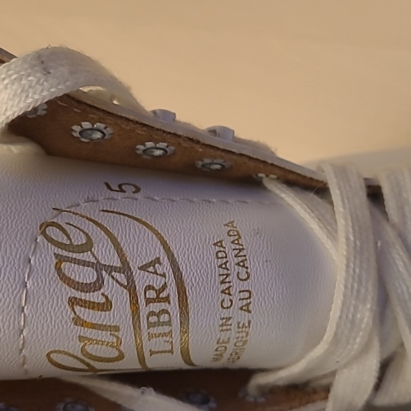 NWOT VTG Lange Libra White Leather Womens Iceskates/Figureskates - Picture 6 of 17